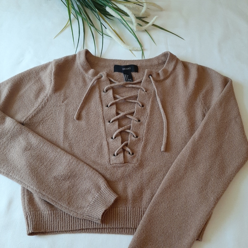 Forever 21 crop top long sleeve women top